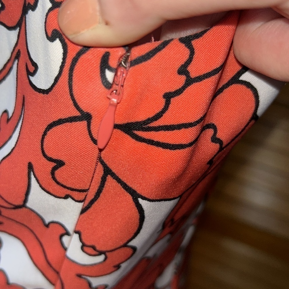 London Times Coral Floral Sleeveless Dress Size 10 - Picture 7 of 11